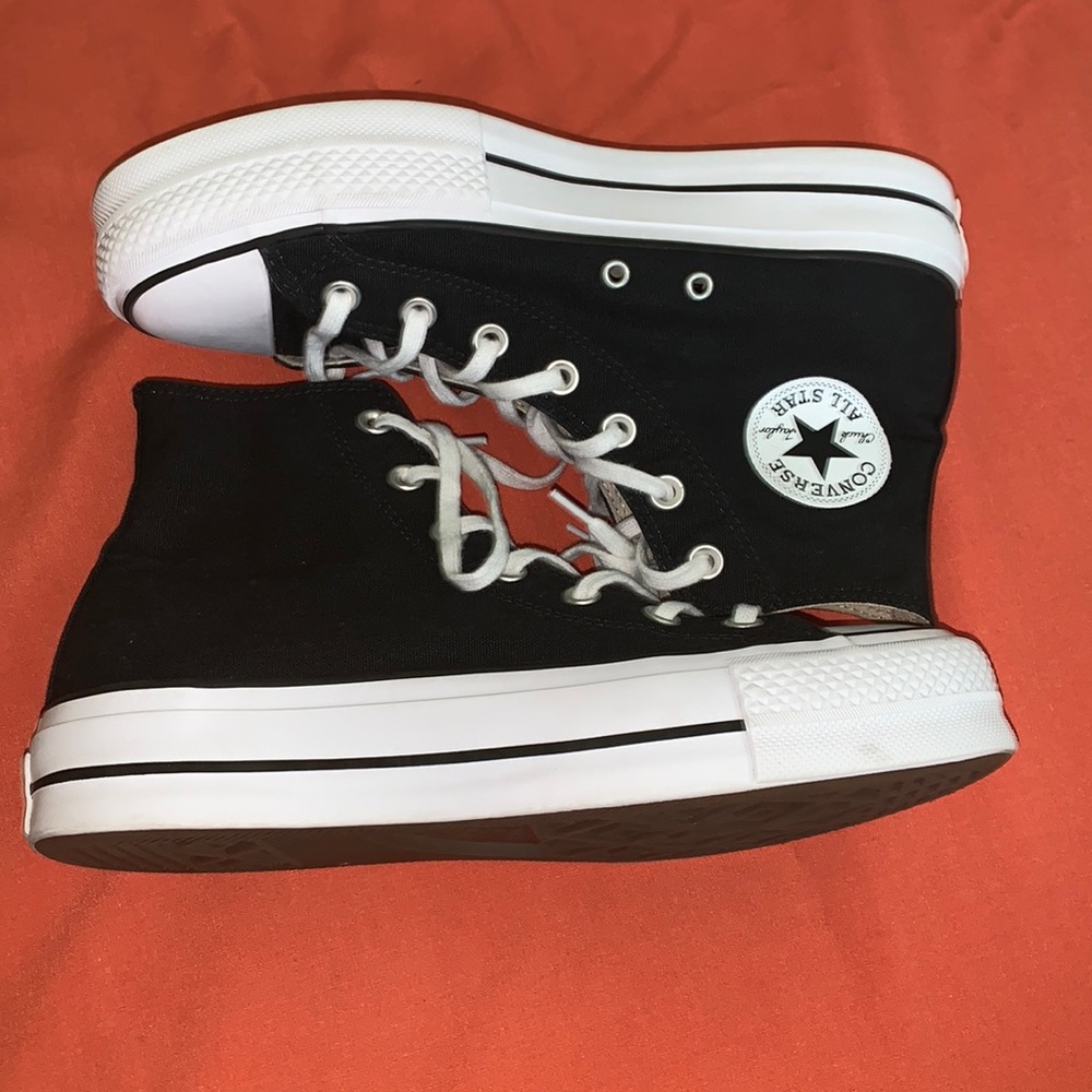 Black platform converse